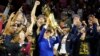 Denver célèbre son titre de champion NBA au détriment de Miami, USA, le 13 juin 2023.