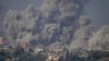Smoke rises following an Israeli airstrike in the Gaza Strip, as seen from southern Israel, Oct. 23, 2023. 