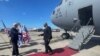 U.S. Defence Secretary Lloyd Austin is greeted by Israeli Defence Minister Yoav Gallant at Ben Gurion Airport, Israel, March 9, 2023. 