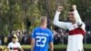 Cristiano Ronaldo célèbre son but lors du match entre l'Islande et le Portugal à Reykjavik le 20 juin 2023.