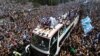 Festa na Argentina pela conquista da Taça do Mundo de Futebol. Buenos Aires, Argentina, 20 de Dezembro 2022
