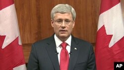 Primer ministro de Canadá, Stephen Harper.