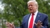 Donald Trump fala a jornalistas na Casa Branca