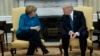 Trump recibe a Merkel en la Casa Blanca