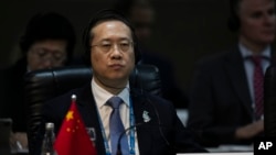 中國外交部副部長馬朝旭在巴西出席G20外長會議。 （2024年2月21日）