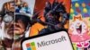FILE PHOTO: Illustration of Microsoft and Activision Blizzard game characters