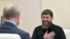 Head of the Chechen Republic Ramzan Kadyrov speaks during a meeting with Russia's President Vladimir Putin at a residence near Moscow, Aug. 31, 2019. (Sputnik/Alexei Nikolsky/Kremlin via Reuters) 
