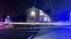 View of the scene where a shooting took place, in Baltimore