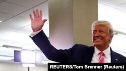 Presidente Donald Trump após votar
