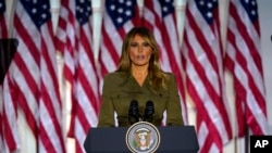 Melania Trump, primeira dama, fala na convenção nacional republicana