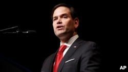 El senador republicano de la Florida, Marco Rubio afirma que la mayor amenaza para EE.UU. es el crimen organizado transnacional.