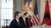 El secretario de Estado de EE. UU., Antony Blinken, se reúne con el primer ministro de Albania, Edi Rama, en el Departamento de Estado en Washington DC, el 15 de febrero de 2022. 