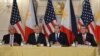 美国务卿克里、国防部长卡特与菲外长德尔罗萨里奥、防长加斯明会见记者