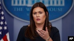 La vocera de la Casa Blanca, Sarah Huckabee Sanders, calificó de absurda la sugerencia del Ministro de RR.EE. de Corea del Norte de que EE.UU. haya declarado la guerra al país asiático.