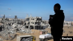 Camiões de ajuda chegam a Rafah, no sul da Faixa de Gaza