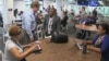 Journalists working at the PPL in Charlotte, North Carolina